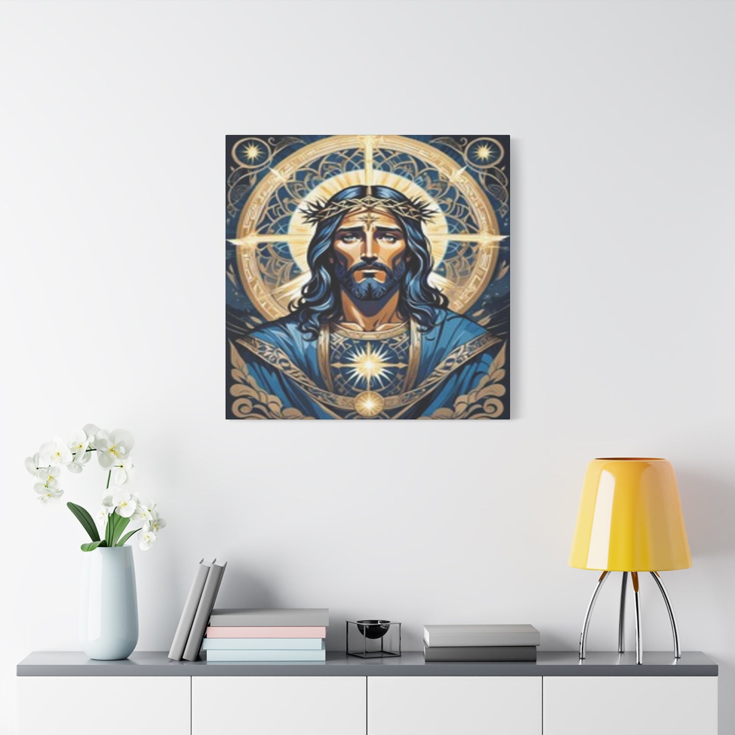 king of earth blue canvas