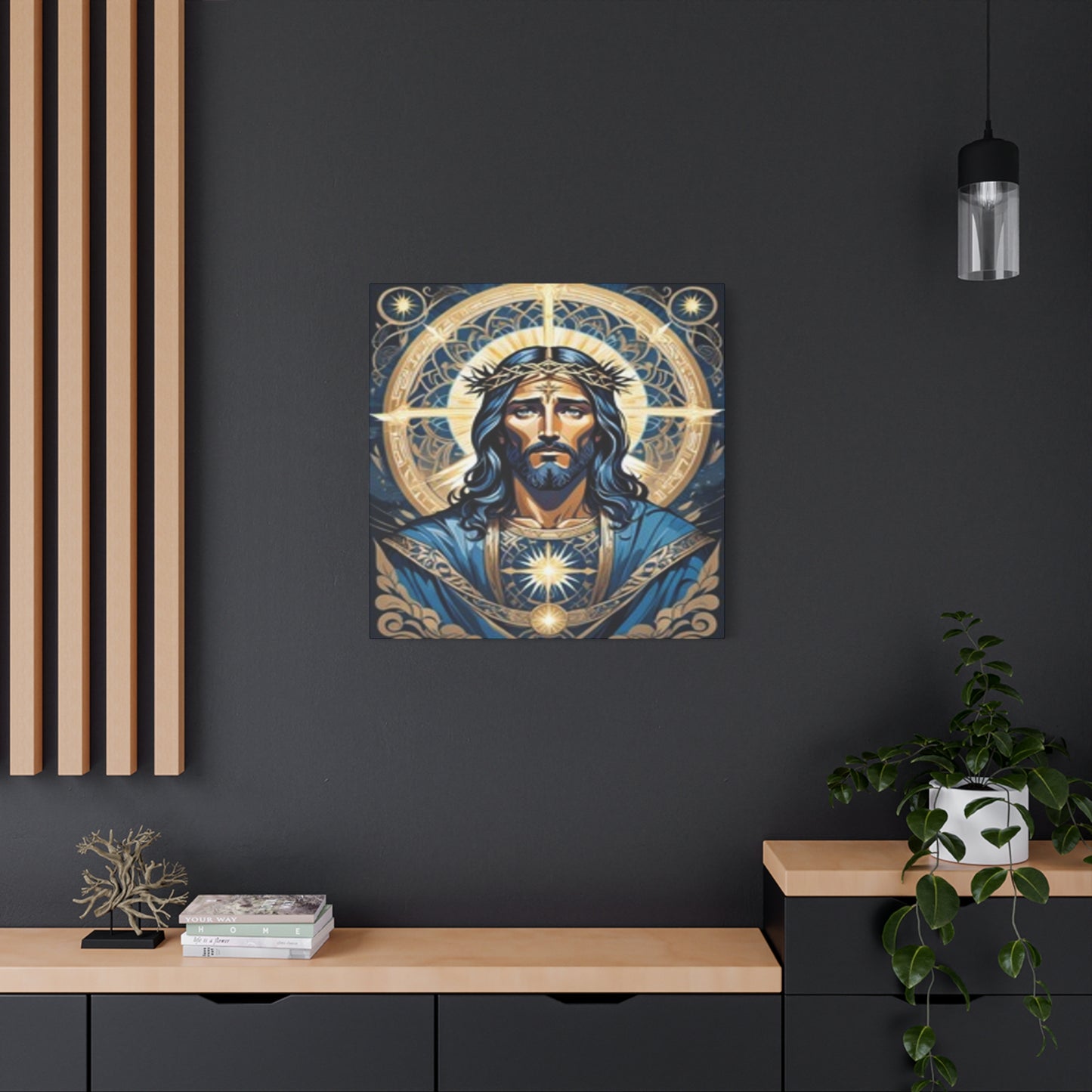 king of earth blue canvas