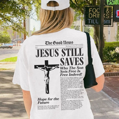 Women Retro Fashion Jesus T-Shirt