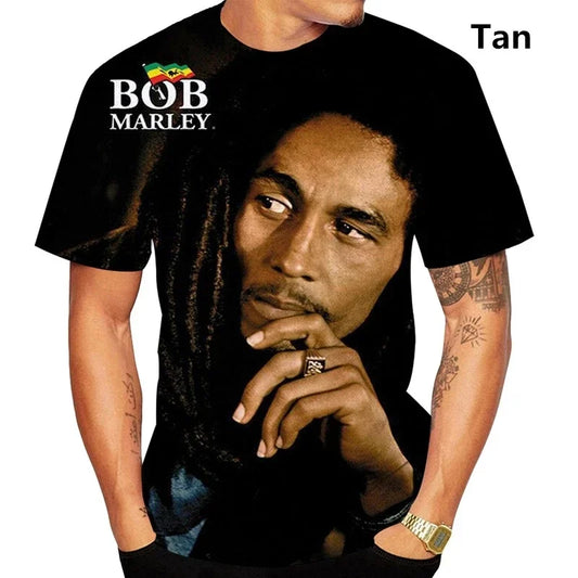 Bob Marley Men T-shirt Reggae Music Hip Hop