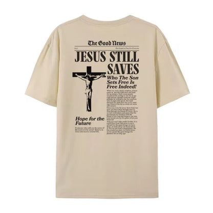 Women Retro Fashion Jesus T-Shirt